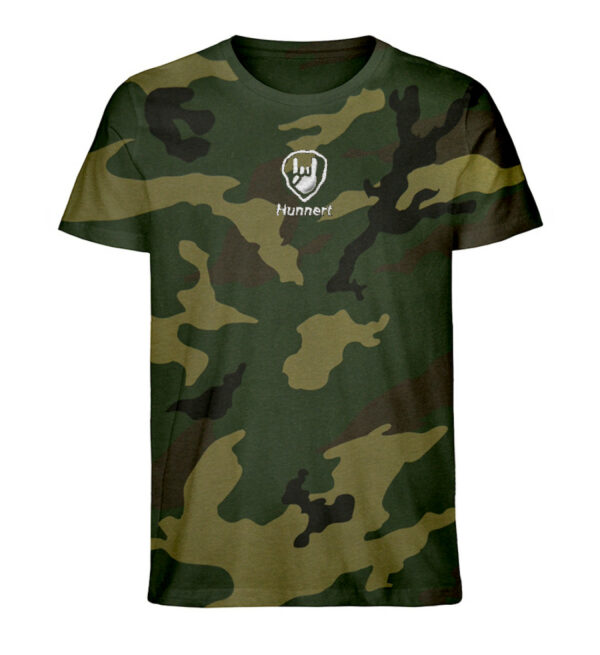 Hunnert Männer Icon Camouflage T-Shirt - Camouflage Organic Shirt Stick-7000
